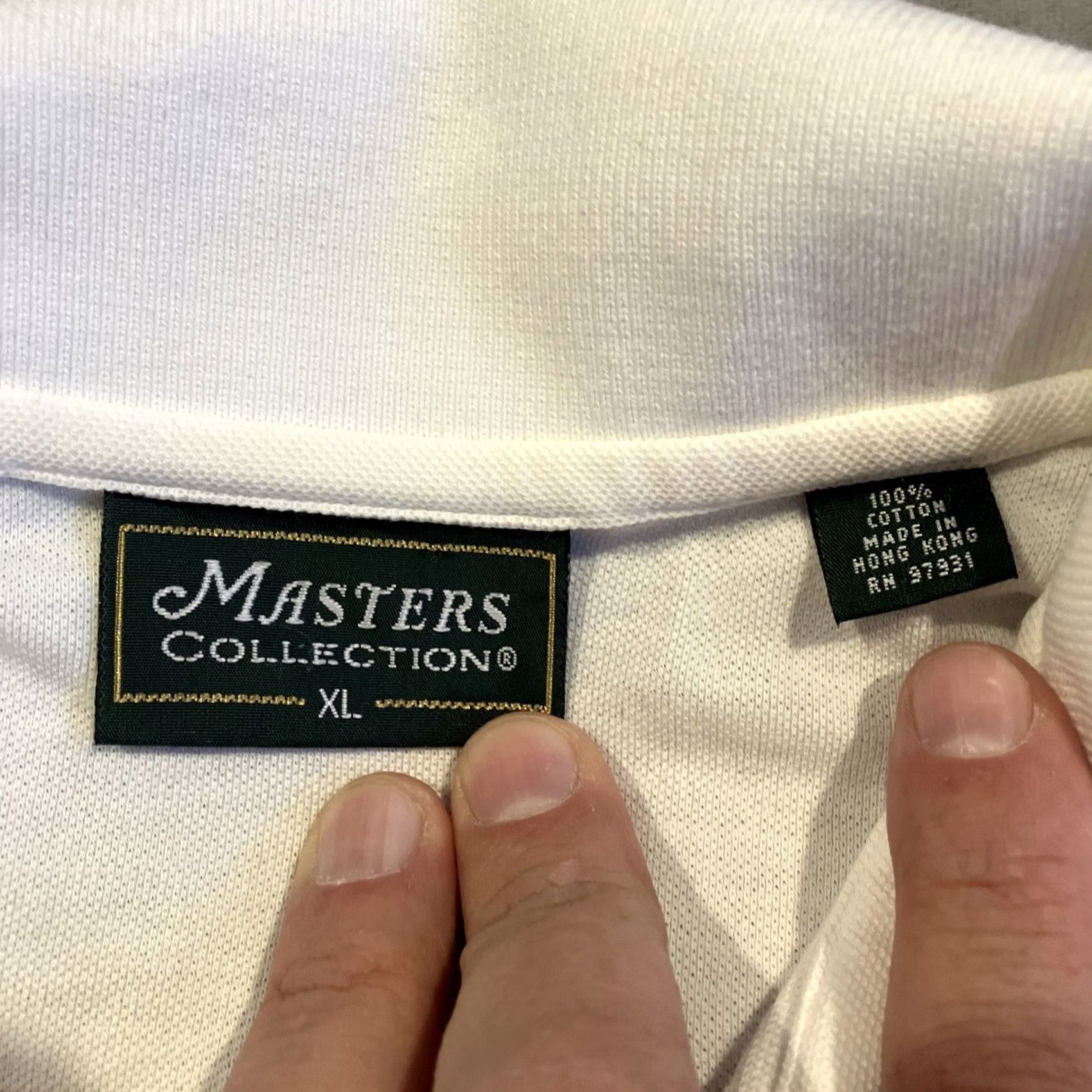 Vintage Masters Collection Augusta Golf Polo Men's XL White Cotton THE MASTERS Size US XL / EU 56 / 4 - 3 Thumbnail