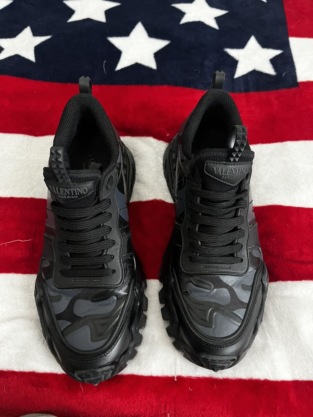 Valentino Valentino Garavani Black Camo Chunky Sneakers Size 41 Size US 8 / EU 41 - 7 Thumbnail