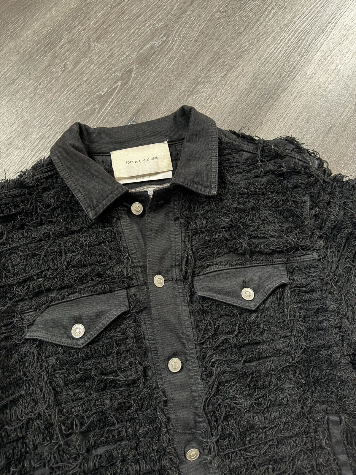1017 ALYX 9SM × Blackmeans Blackmeans Shredded Denim Jacket Size US M / EU 48-50 / 2 - 3 Thumbnail