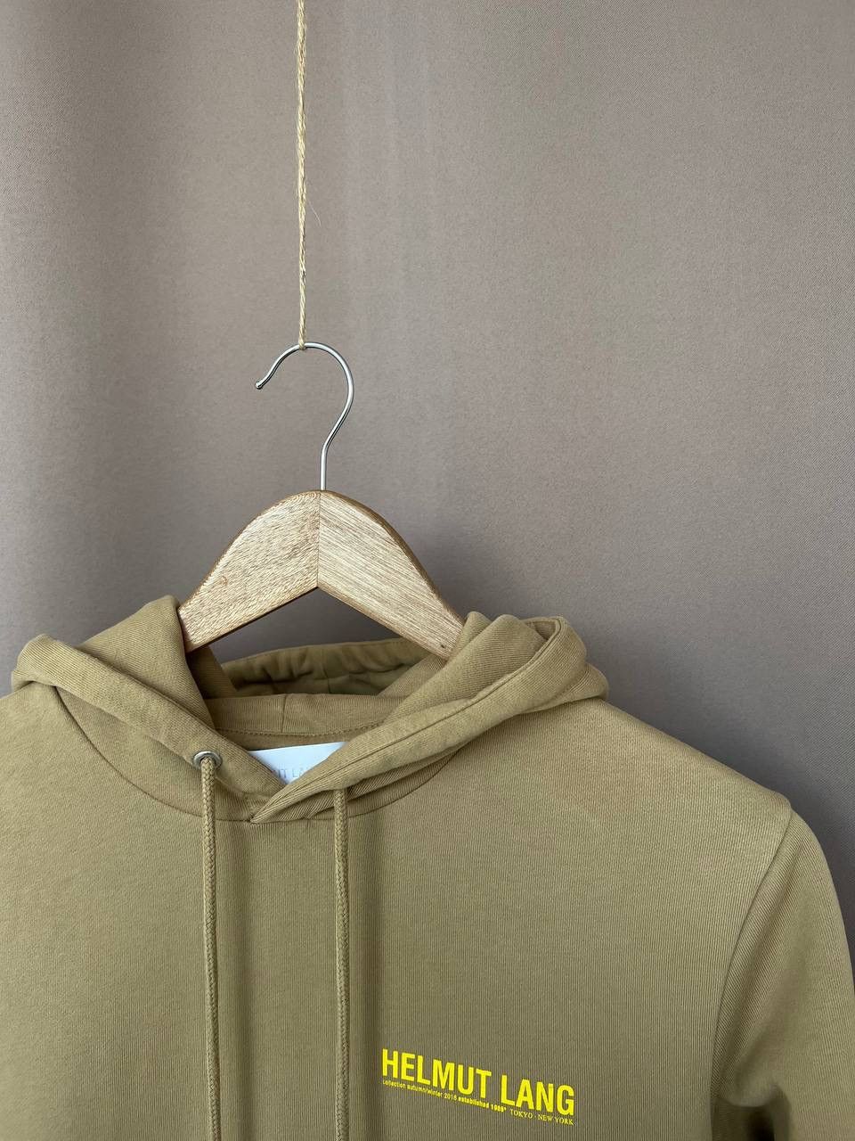 Helmut Lang Helmut Lang Hoodie Mens Size S Small Logo Olive Long Sleeve Size US S / EU 44-46 / 1 - 6 Thumbnail