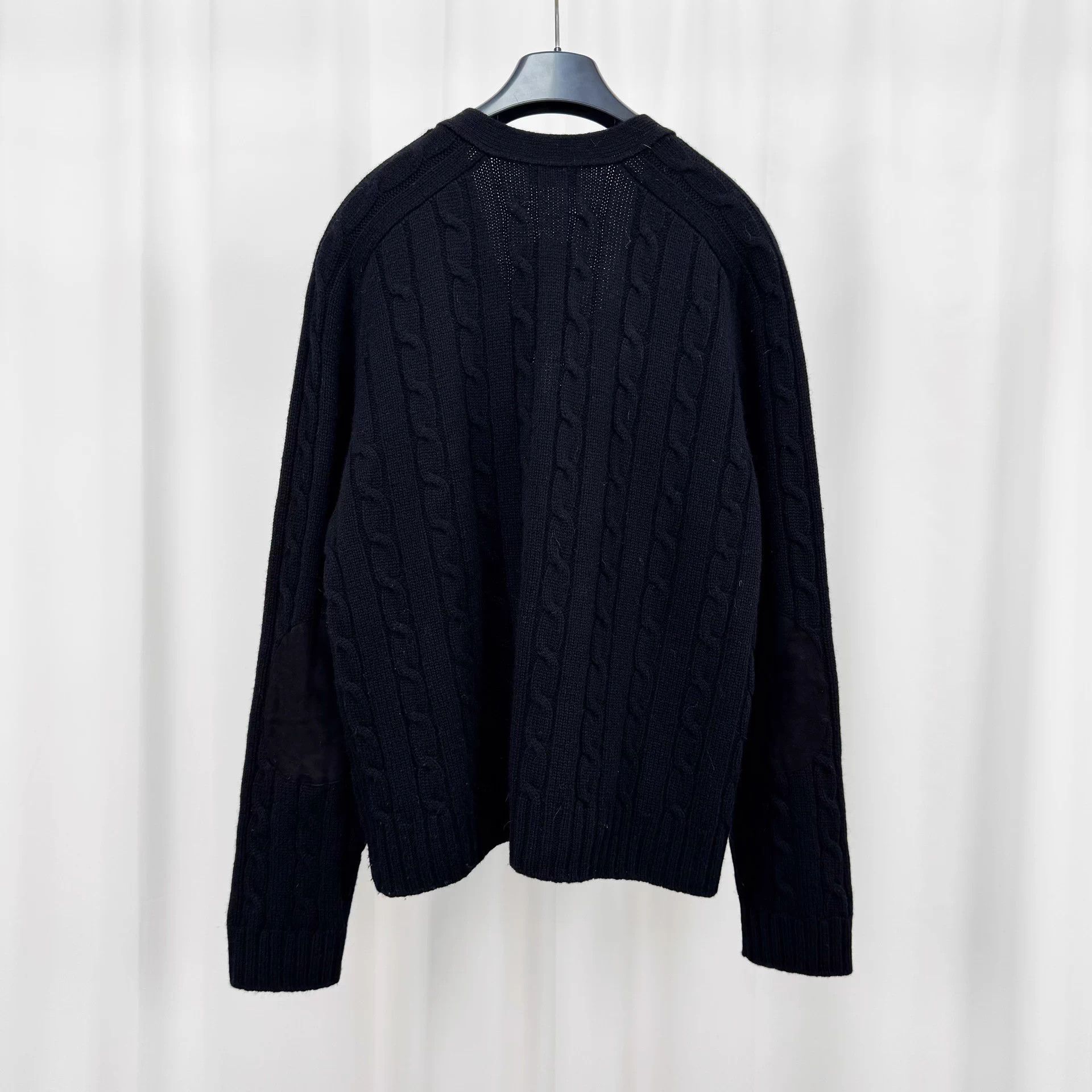 Celine Celine 25ss Arc leather cable cashmere cardigan M 99new Size M / US 6-8 / IT 42-44 - 2 Thumbnail