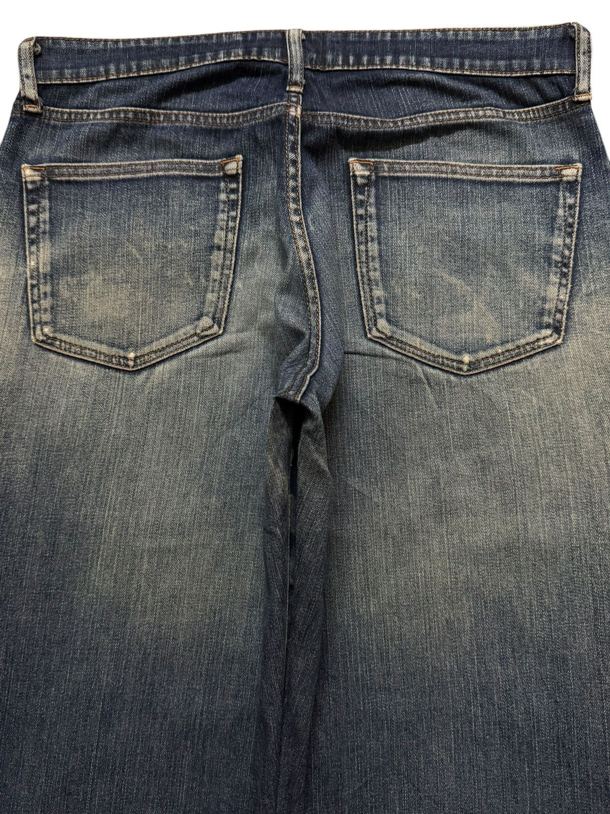 Uniqlo Vintage Y2K Japanese Uniqlo Mud Wash Distress Wide Leg Baggy Size US 33 - 4 Thumbnail