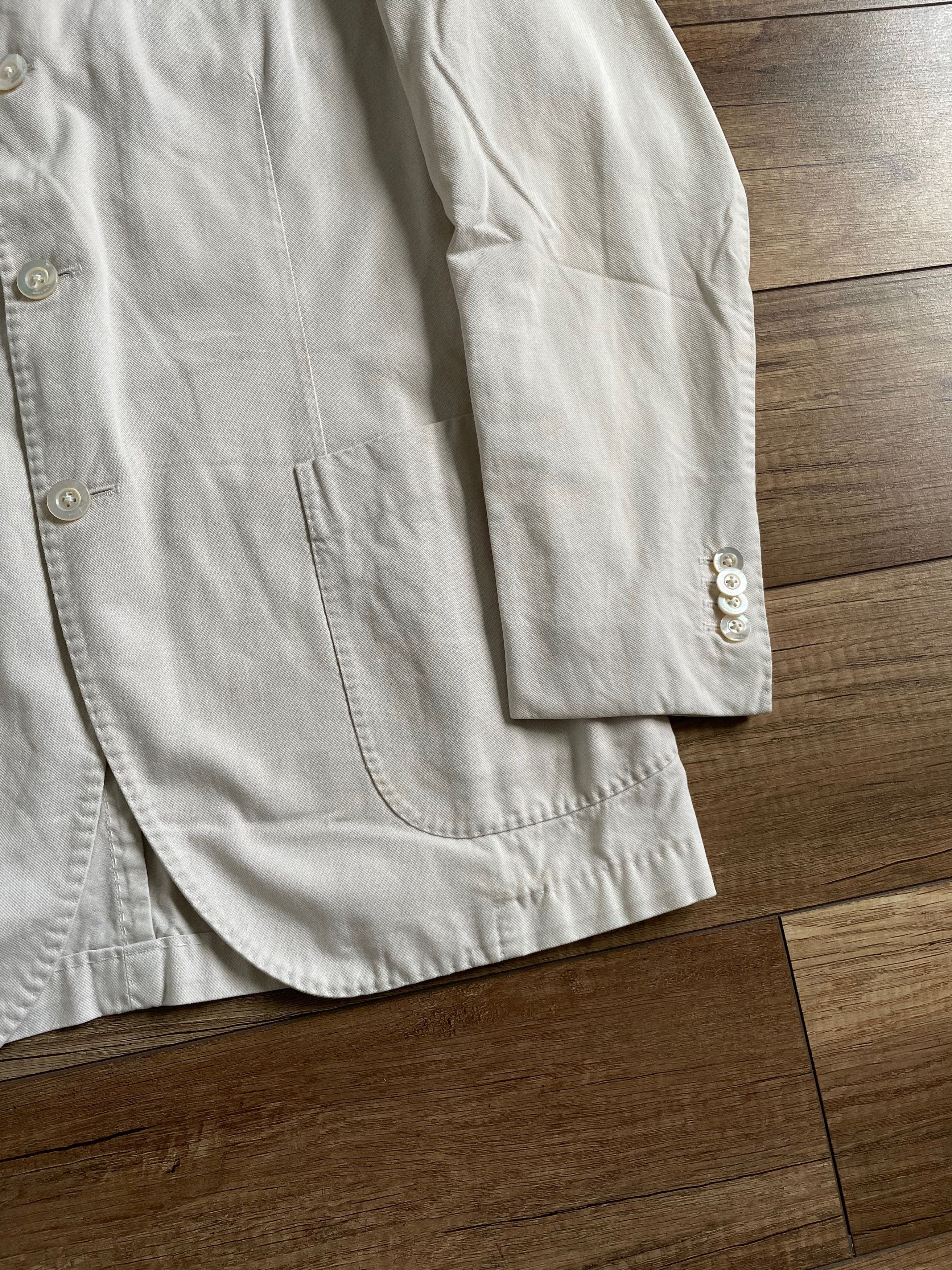 Boglioli Boglioli Unstructured Cotton Blazer Cream sz.50R Size 50R - 3 Thumbnail