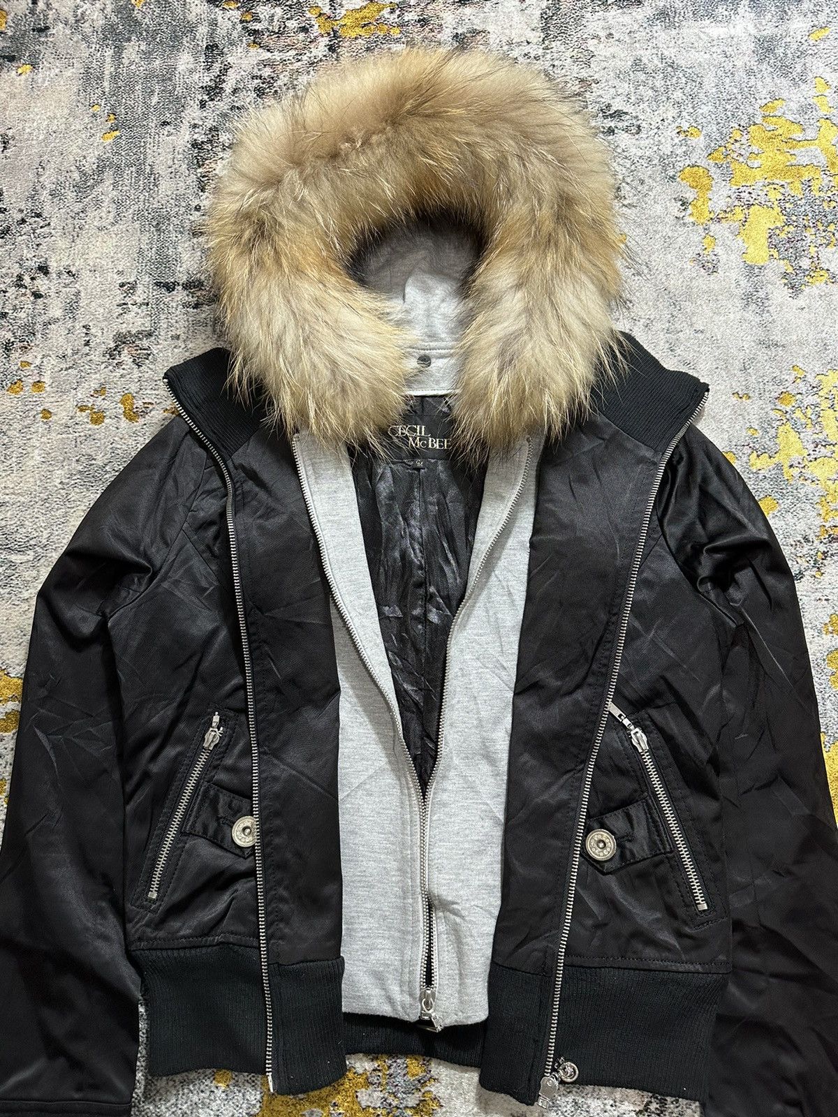 Other GOTHIC DOUBLE LAYER FUR ZIP HOODIE JACKET IFSIX LGB STYLE Size S / US 4 / IT 40 - 6 Thumbnail