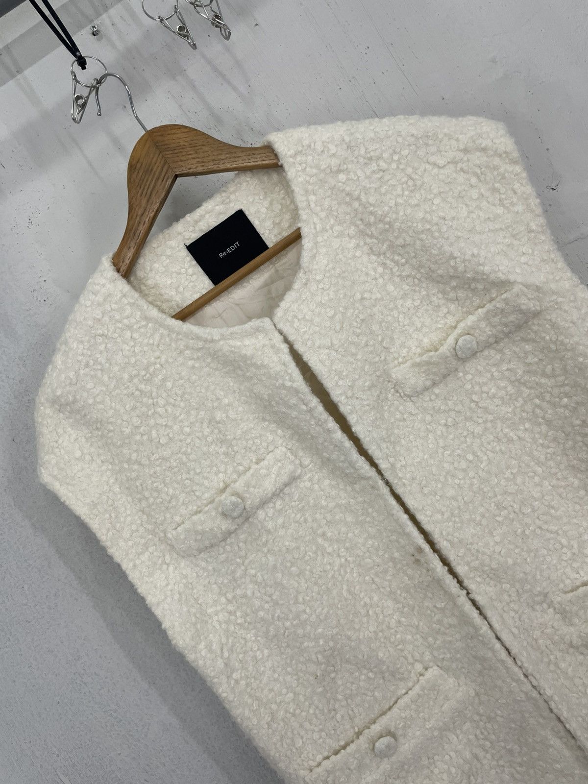 Japanese Brand Re:EDIT Vest Sherpa Winter Size US M / EU 48-50 / 2 - 3 Thumbnail