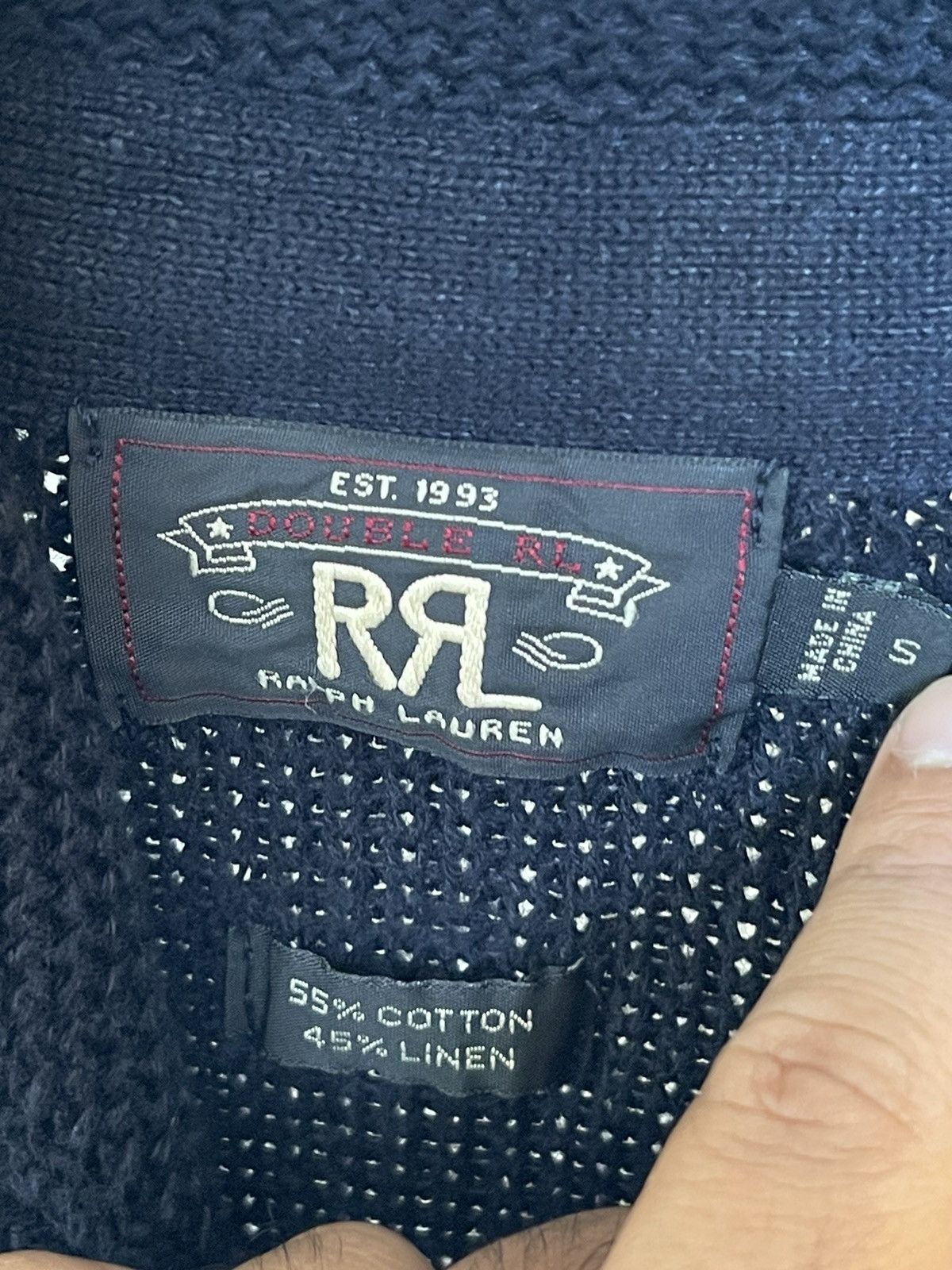 RRL Ralph Lauren RRL Ralph Lauren Black Shawl Collar Ribbed Knit Cardigan Size US S / EU 44-46 / 1 - 5 Thumbnail