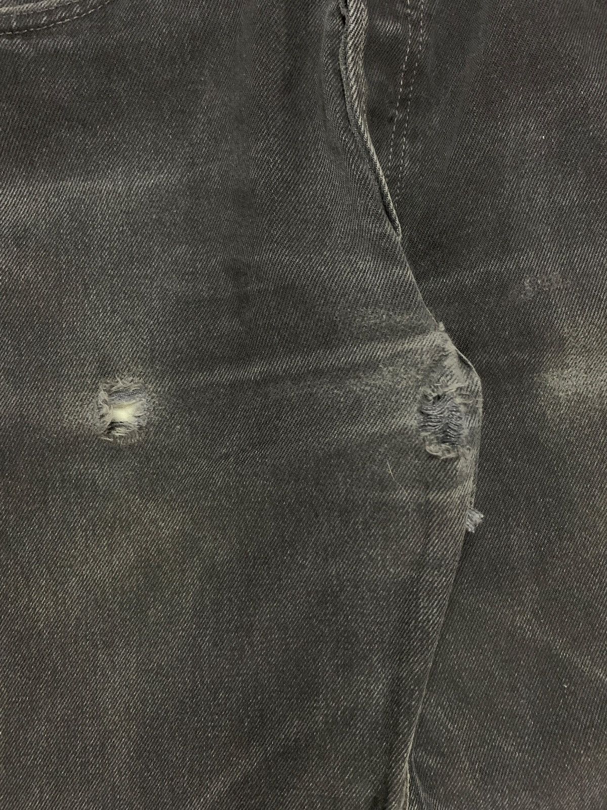 Levi's × Levi's Vintage Clothing Vintage 90s Levis 501 Distressed Black Loose Jeans 29x29 Size US 29 - 5 Thumbnail