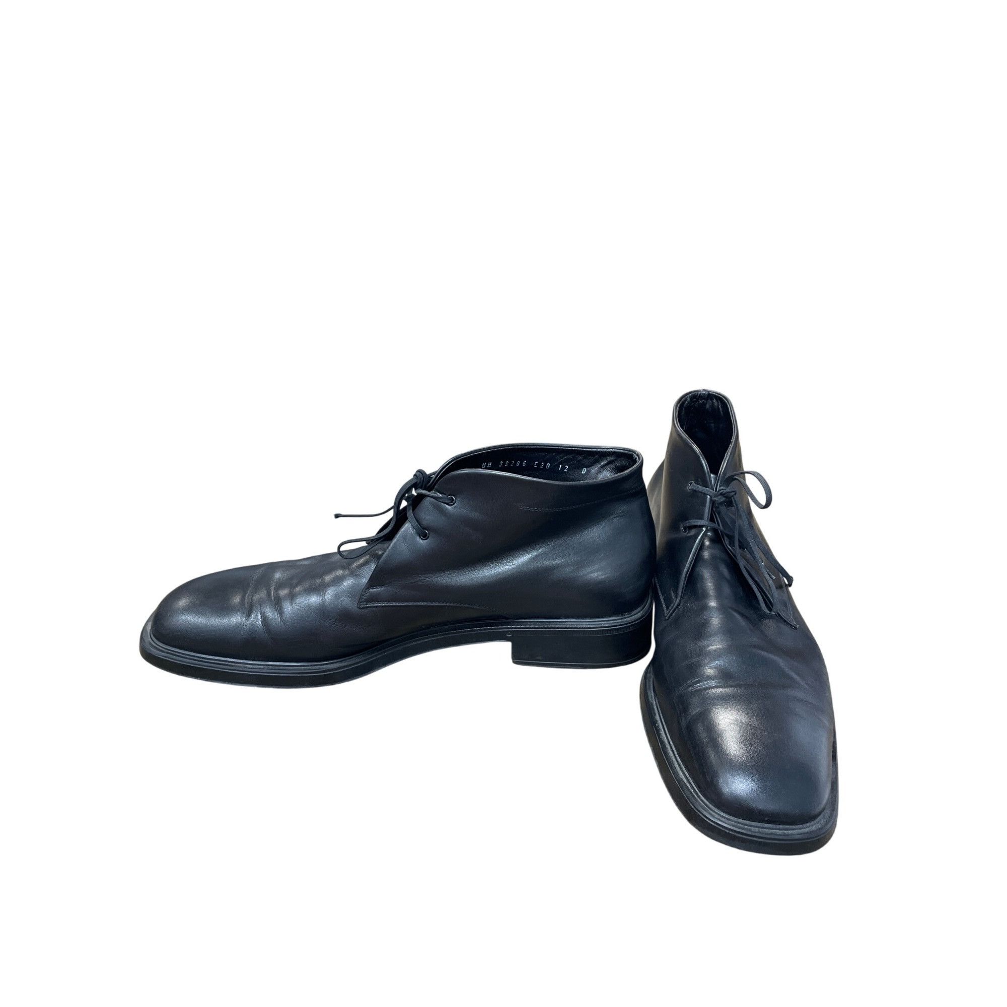 Salvatore Ferragamo Salvatore Ferragamo Mens Italian Black Leather Chukka Boots Size US 12 / EU 45 - 2 Thumbnail