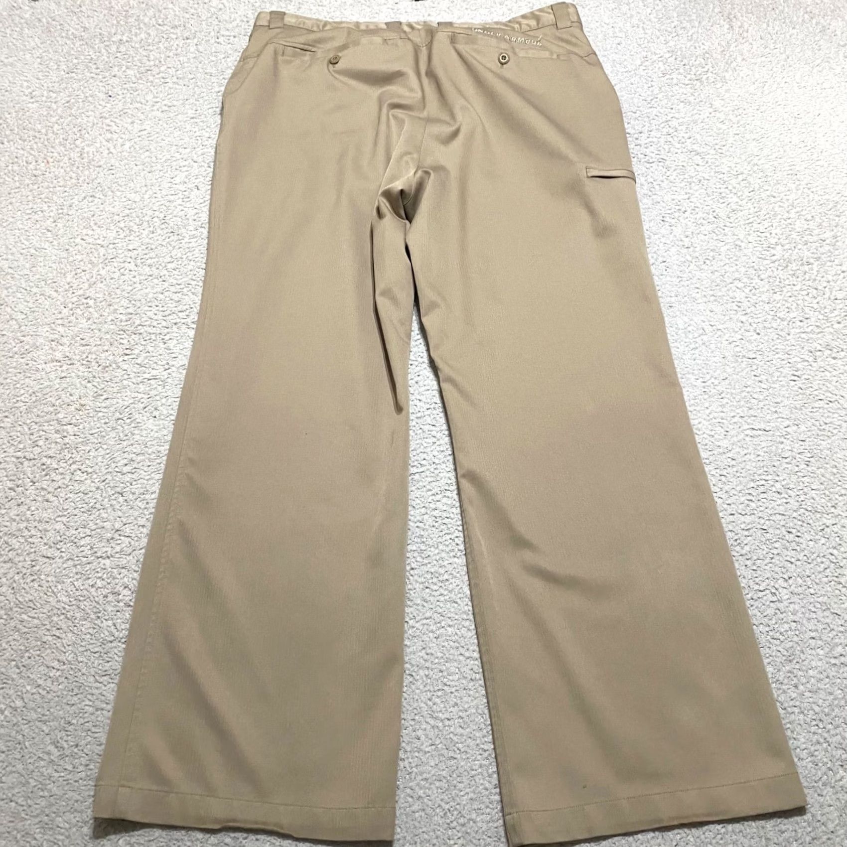 Under Armour Under Armour Pants Mens 38 Beige 38x30 Relaxed Straight Chino Cargo Outdoor Golf Size US 38 / EU 54 - 2 Thumbnail