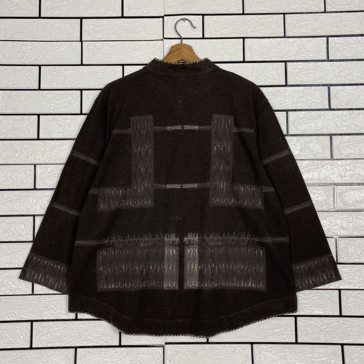 Issey Miyake 🔥VINTAGE MANDARIN JACKET PATCHWORK HEART HAAT ISSEY MIYAKE Size US M / EU 48-50 / 2 - 8 Thumbnail
