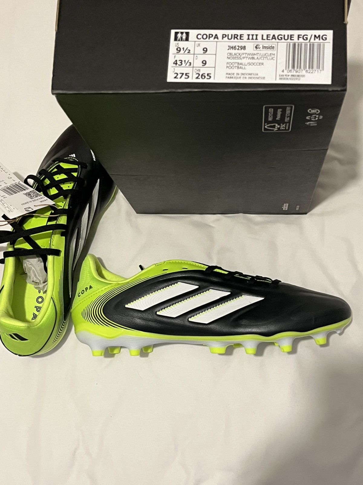 Adidas Adidas copa black and green boots Size US 9.5 / EU 42-43 - 3 Thumbnail