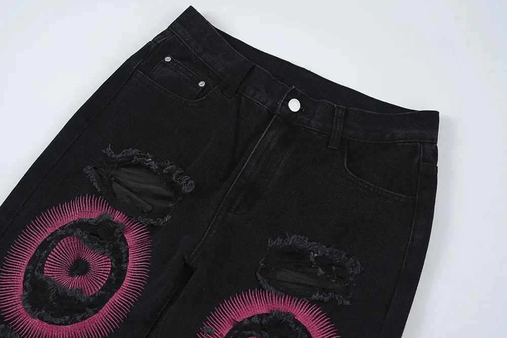 Designer × Japanese Brand Vintage street hip-hop punk baggy ripped jeans Size US 34 / EU 50 - 5 Thumbnail