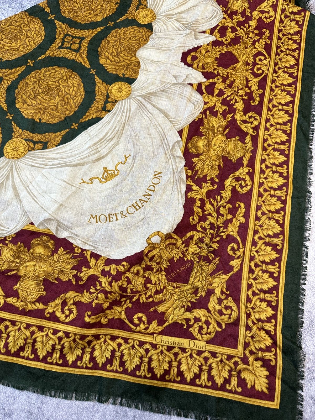 Christian Dior Monsieur Vintage Christian Dior Moët&Chandon Wool Scarf Muffler Rare Size ONE SIZE - 2 Thumbnail
