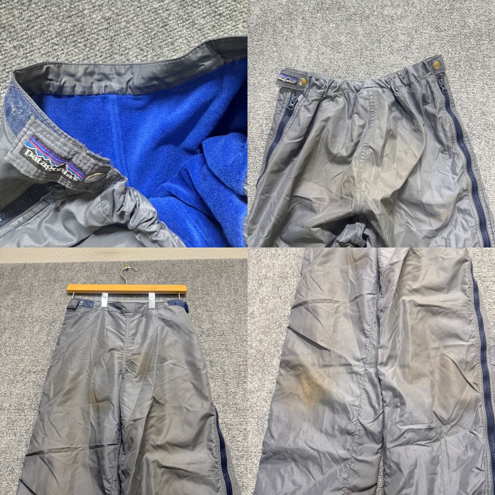 Patagonia VINTAGE Patagonia Pants Men's S Sweatpants Gray Striped Fleece Lined Stained Outdoor GORP Size US 29 - 8 Thumbnail