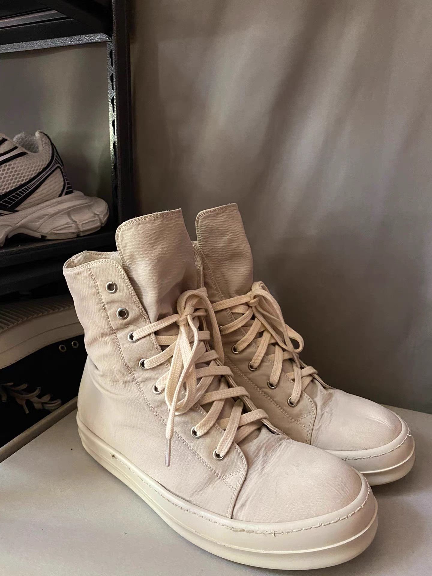 Rick Owens Rick Owens White Converse Style Sneakers Size US 8 / EU 41 - 3 Thumbnail