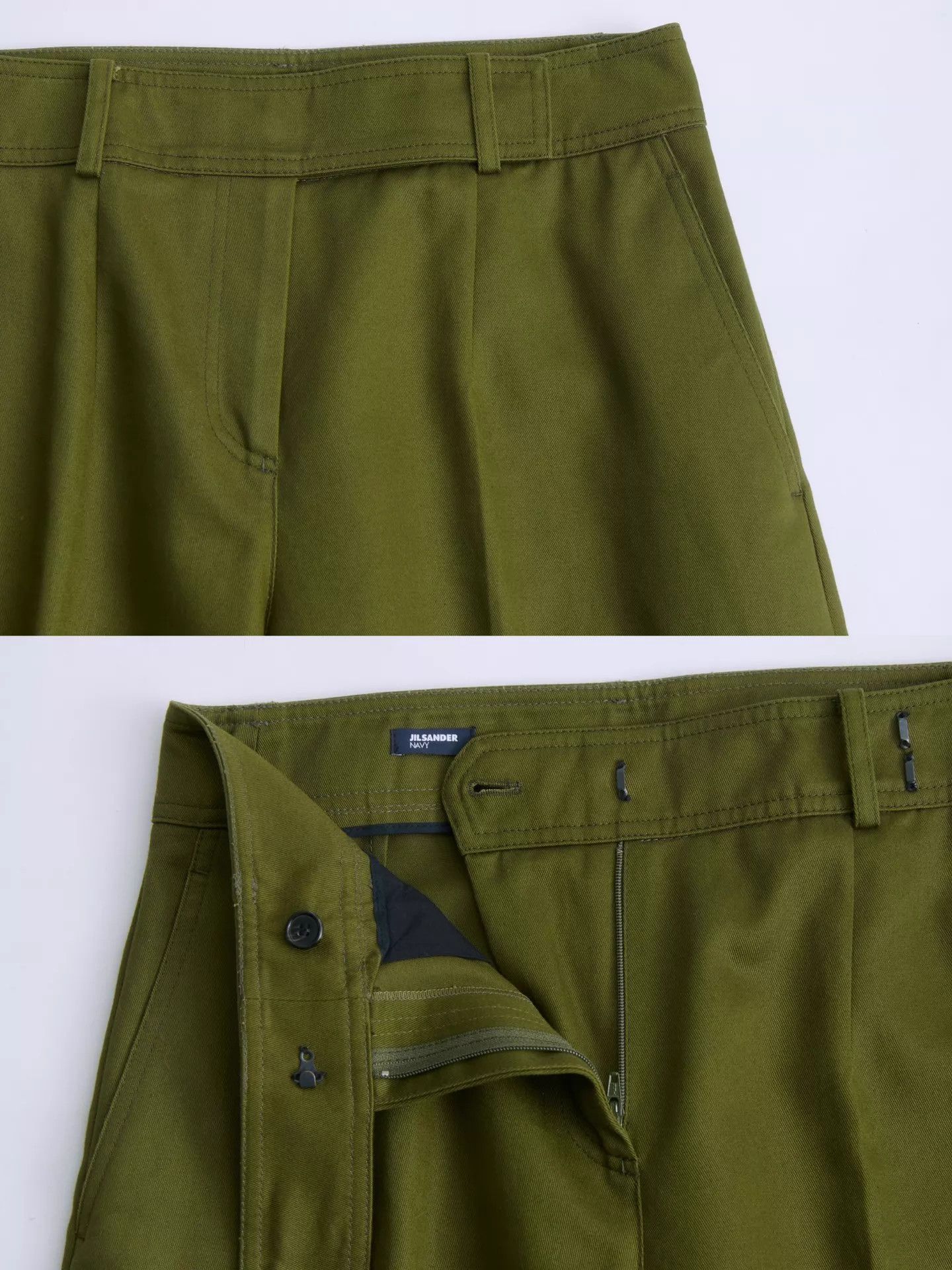 Jil Sander JIL SANDER 18SS Green High-Waist Wide-Leg Trousers Size 25" / US 0 / IT 36 - 7 Thumbnail