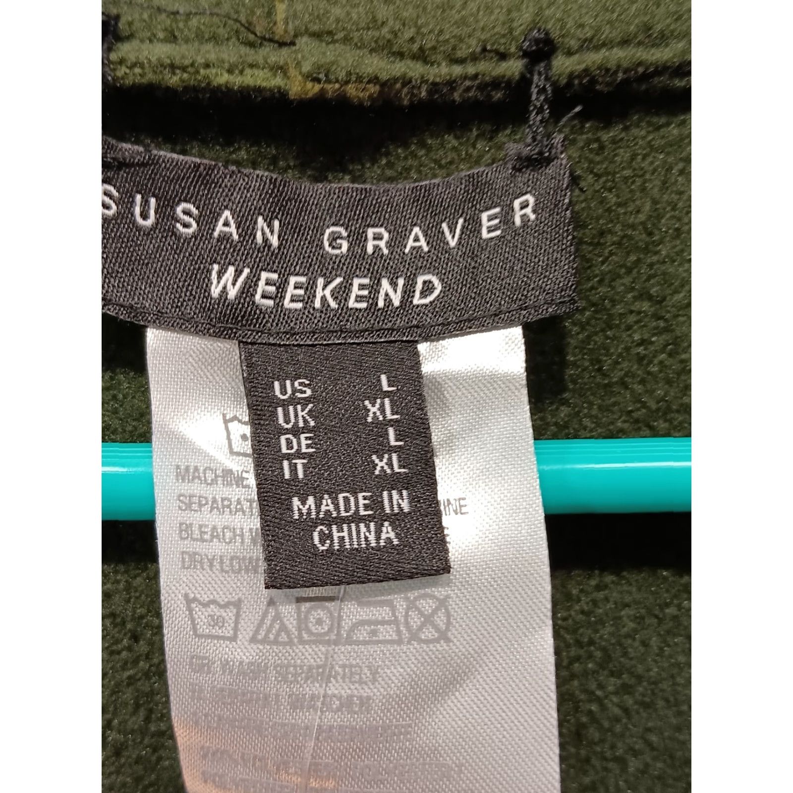 Vintage Susan Graver Weekend Reversible Fleece Jacket Womens L Reversible Camouflage Green NWT Jacket Size L / US 10 / IT 46 - 4 Thumbnail