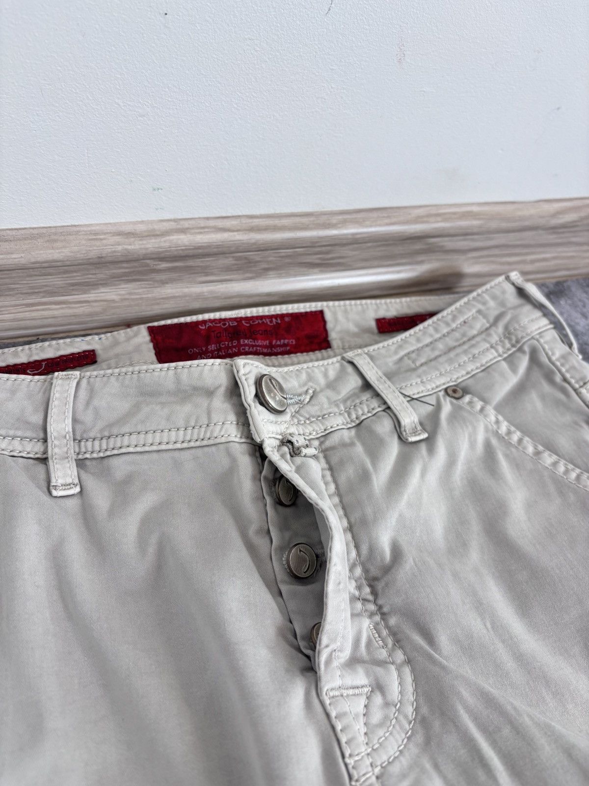 Jacob Cohen Jacob Cohen J613 Comf Vintage Men’s Beige Jeans Pants Size US 30 / EU 46 - 11 Thumbnail
