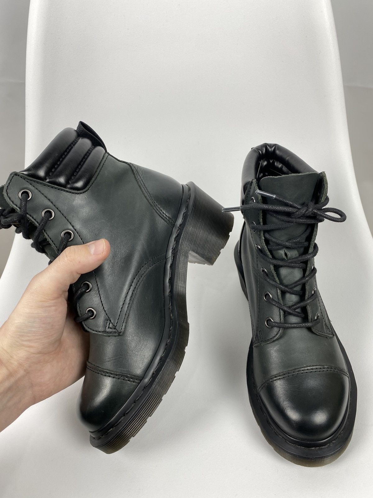 Dr. Martens × Vintage Dr Martens Genuine Leather Heel Boots size 37 UK4 Size US 6.5 / IT 36.5 - 6 Thumbnail