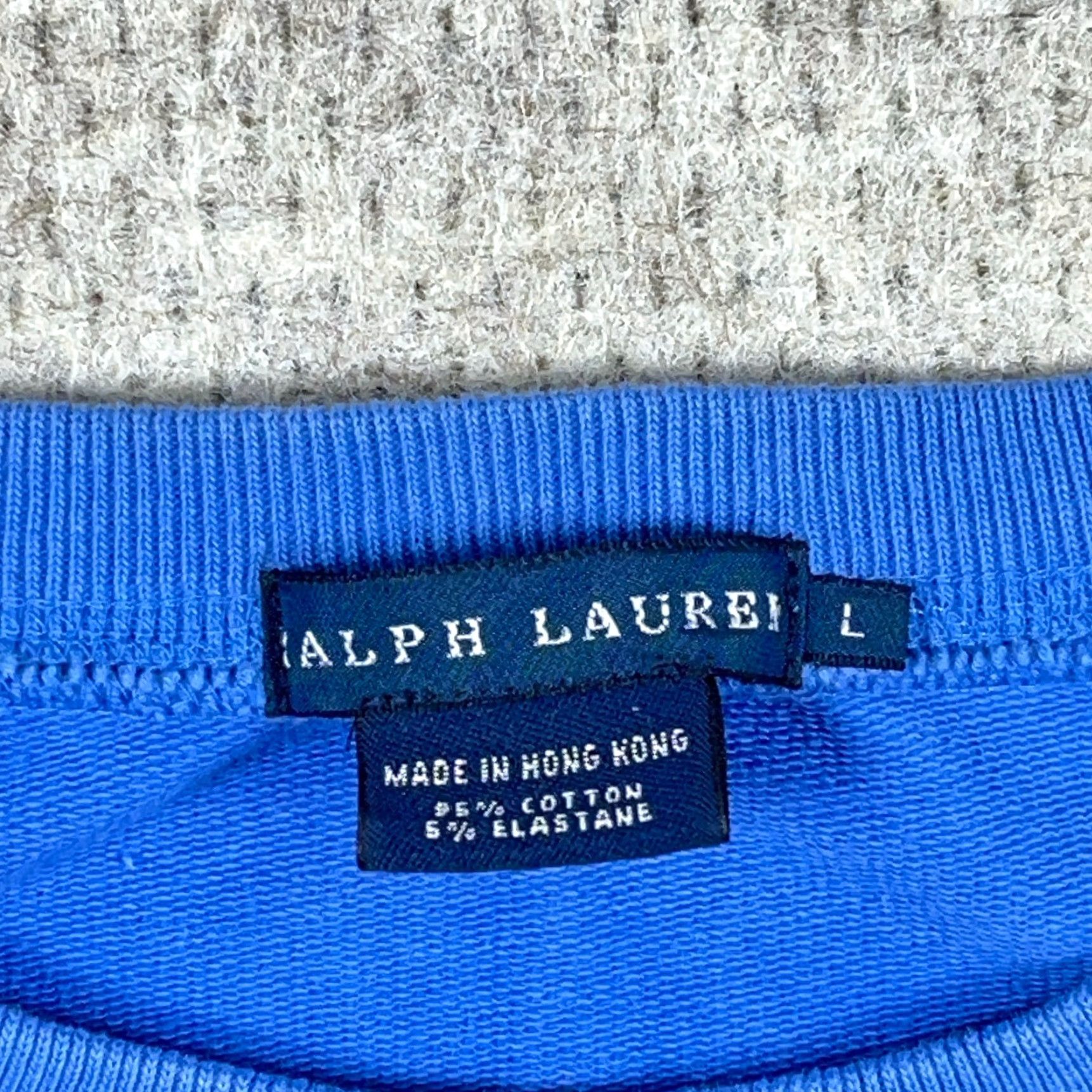 Ralph Lauren VINTAGE Ralph Lauren Sweatshirt Women Large Blue Crewneck Elbow Pad Golf Crest Shield Size L / US 10 / IT 46 - 6 Thumbnail