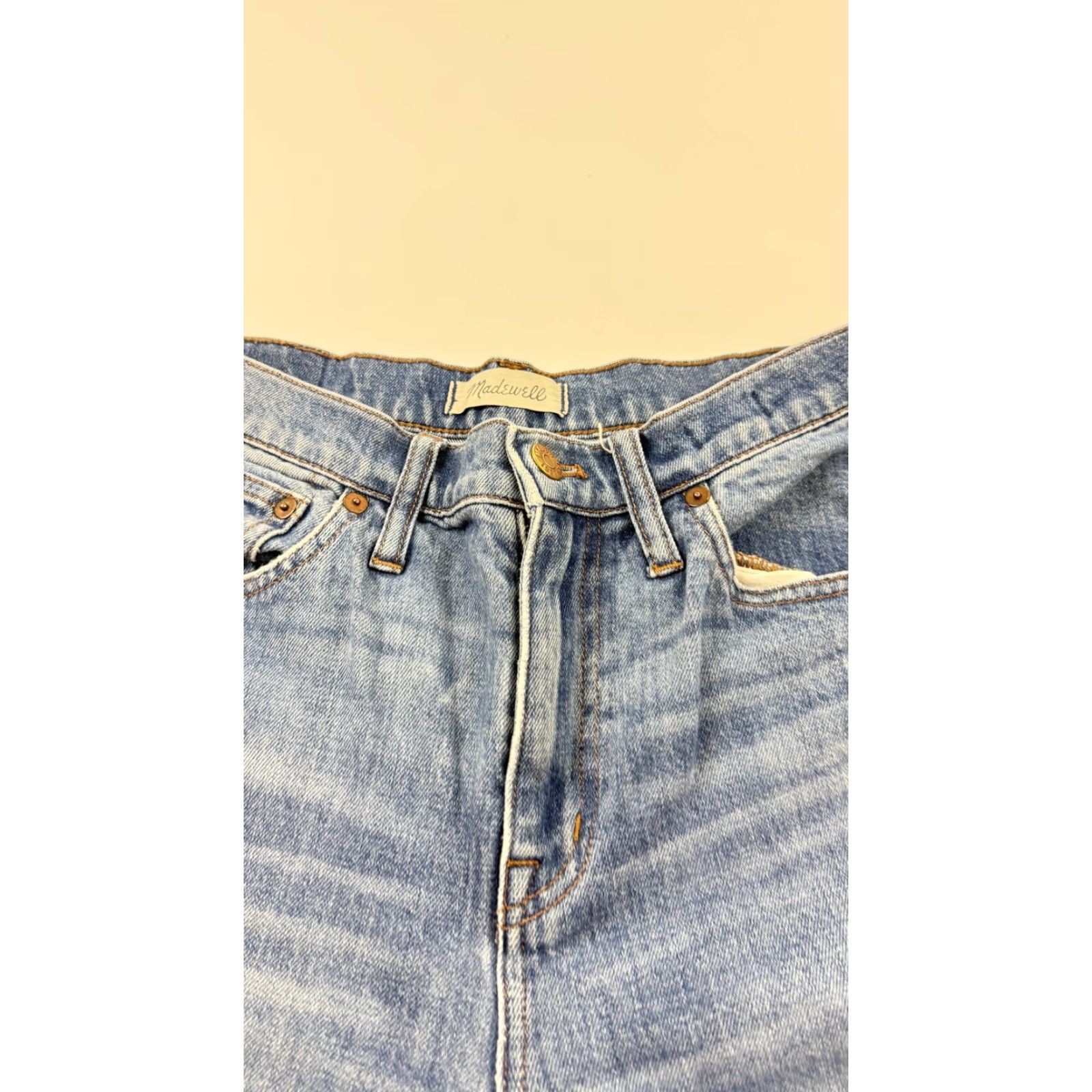 Madewell Madewell Jeans Womens 28 Blue 10" High Riser Demi Boot Raw Hem Denim Bootcut Jeans Size 28" / US 6 / IT 42 - 3 Thumbnail