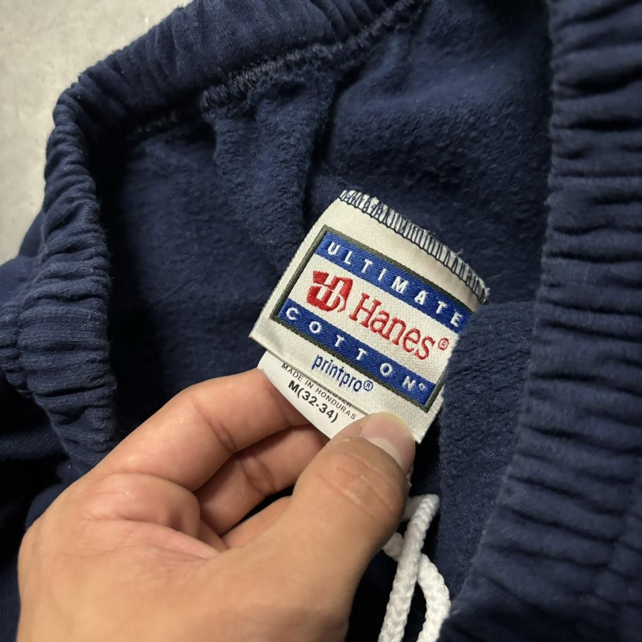 Japanese Brand × Vintage Crazy Vintage 90s Navy Blue Streetwear Essential Sweatpants! Size US 30 / EU 46 - 6 Thumbnail