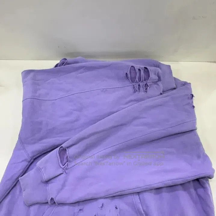 Balenciaga Balenciaga SS22 Purple Logo Hoodie with Distressed Details. Size US M / EU 48-50 / 2 - 7 Thumbnail