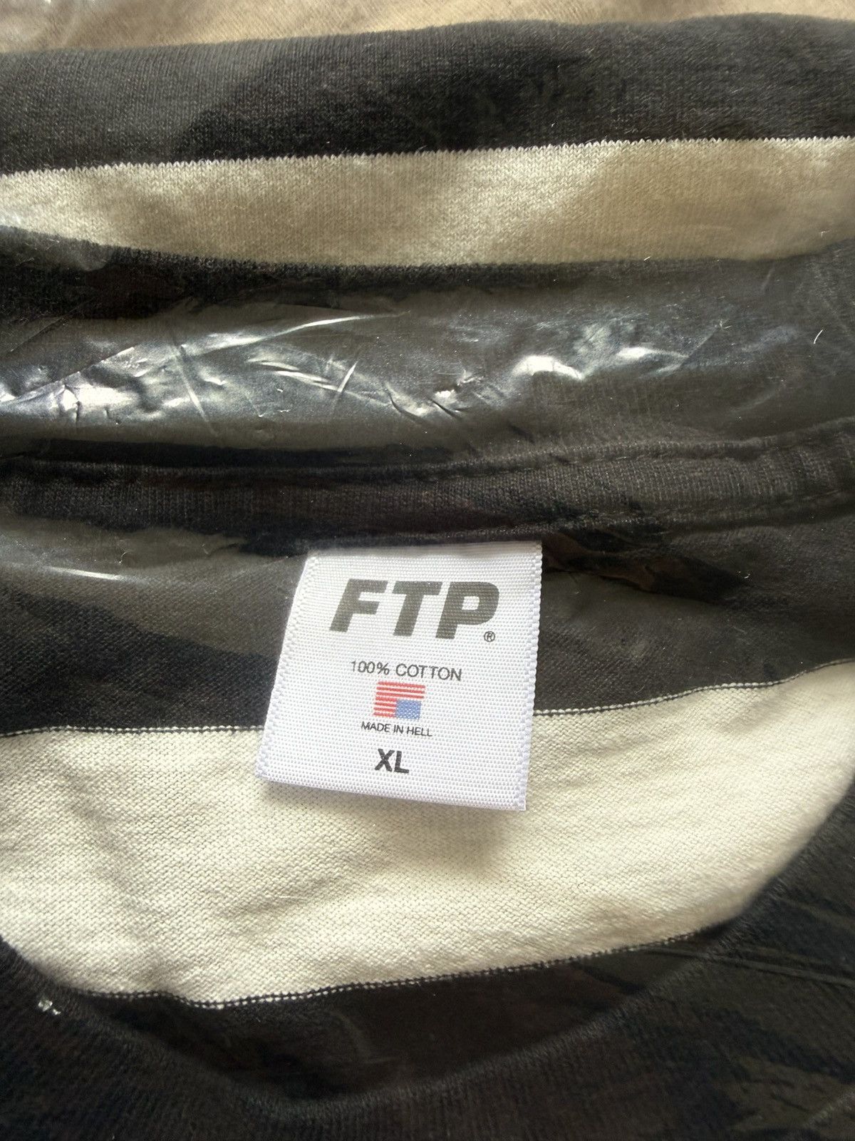 Fuck The Population FTP Striped Arch Logo Tee Black Size US XL / EU 56 / 4 - 3 Thumbnail
