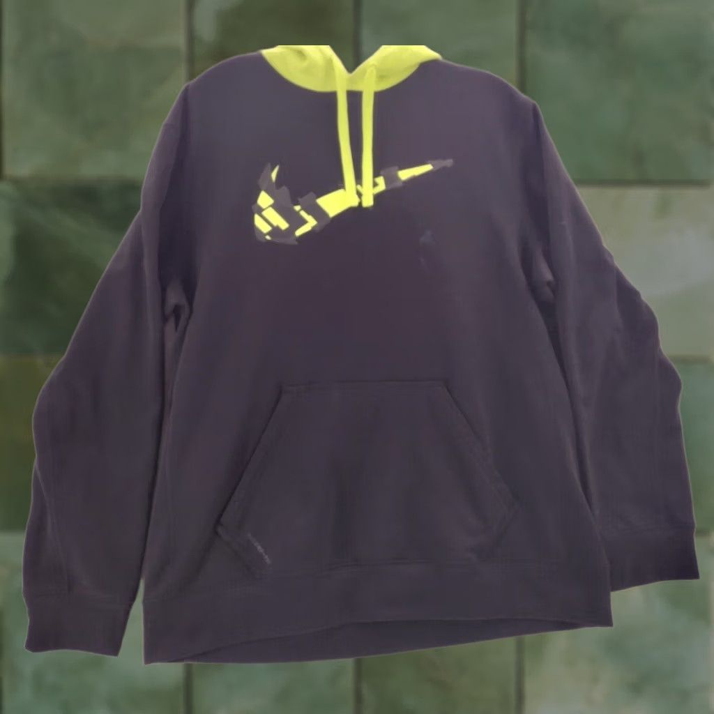 Nike Nike Hoodie Mens Large Black Pullover Swoosh Therma Fit Size US L / EU 52-54 / 3 - 1 Thumbnail