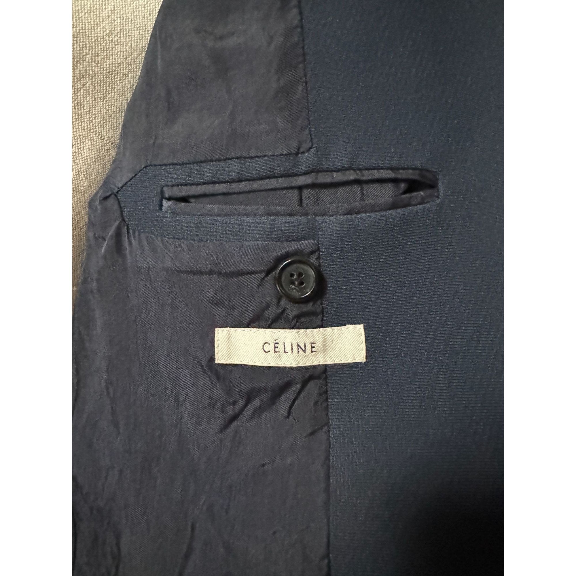 Celine Resort 2013 by Phoebe Philo Navy Blue Blazer Jacket Size M / US 6-8 / IT 42-44 - 7 Thumbnail