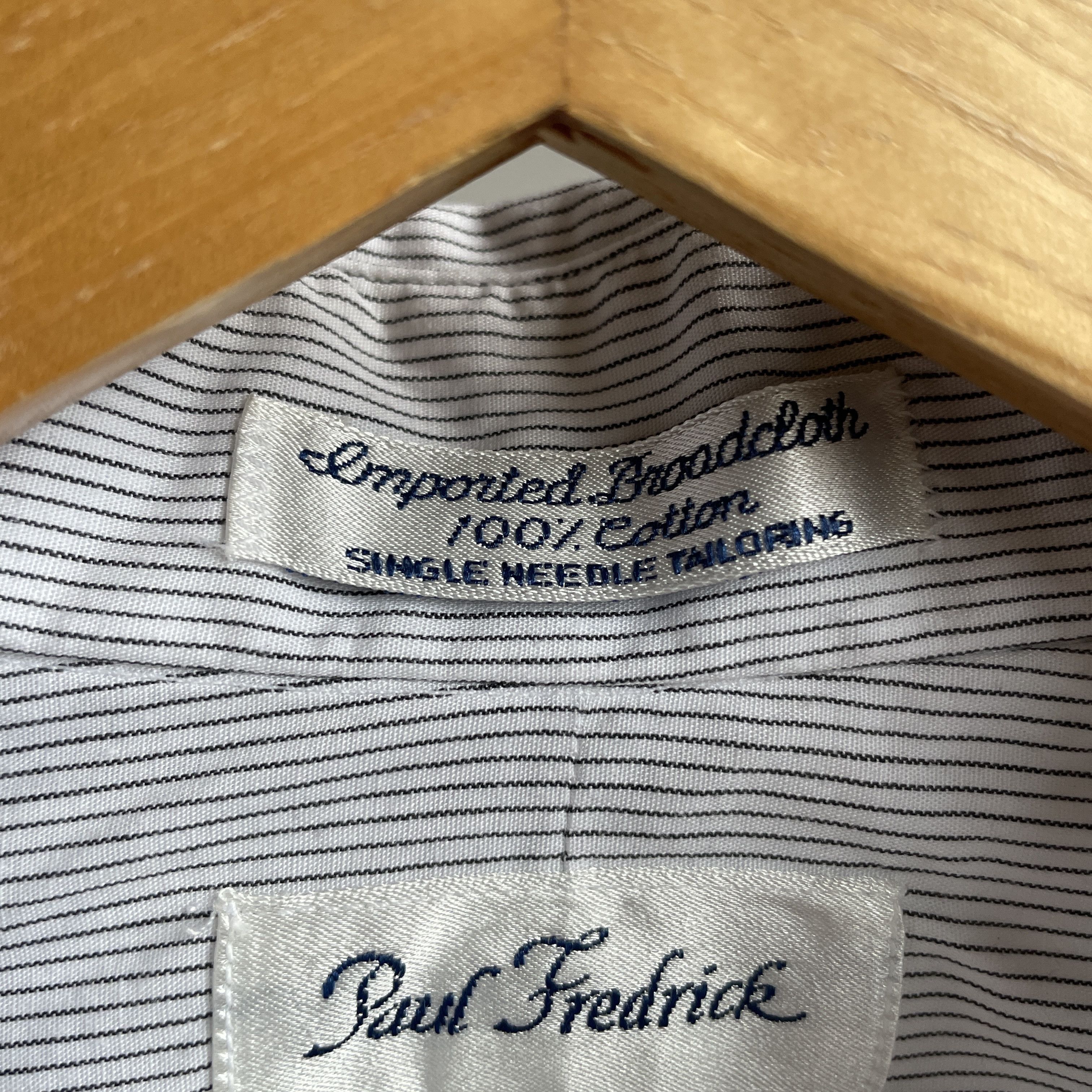 Paul Fredrick Paul Fredrick Made in USA Striped Dress Shirt Size 35 Size 54R - 8 Thumbnail
