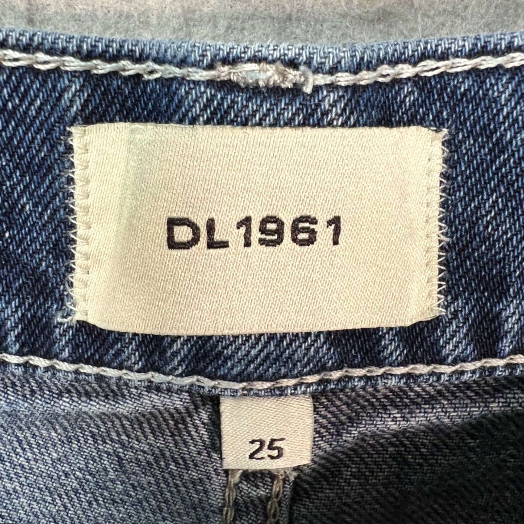 DL1961 DL1961 Womens Jeans Size 25 High-Waisted Wide-Leg Blue Denim Cotton 5-Pocket DL1961 Womens Jeans Wide-Leg Blue Size 27" / US 4 / IT 40 - 3 Thumbnail