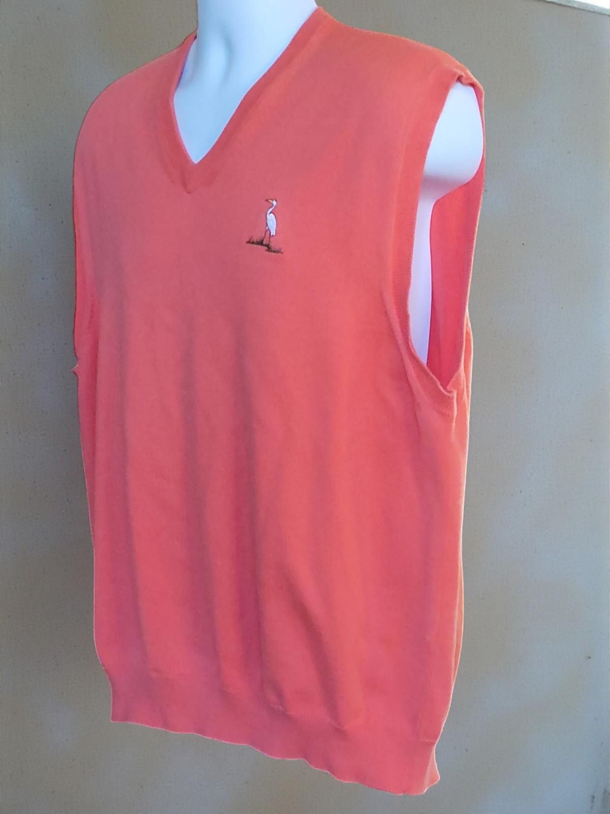 Other Oxford Golf Men's V-Neck Sweater Vest XL Orange Size US XL / EU 56 / 4 - 4 Thumbnail