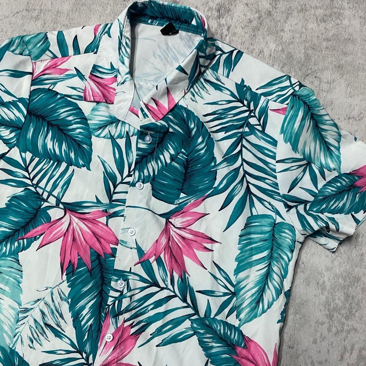 Other White and blue tropical print button-up shirt #tropicalvibes Size US S / EU 44-46 / 1 - 2 Thumbnail