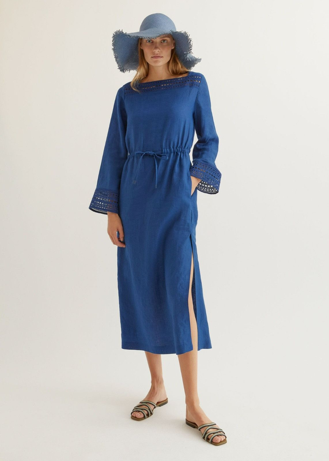 Loro Piana o1srvl11e0424 Dress in Navy Blue Size M / US 6-8 / IT 42-44 - 2 Thumbnail