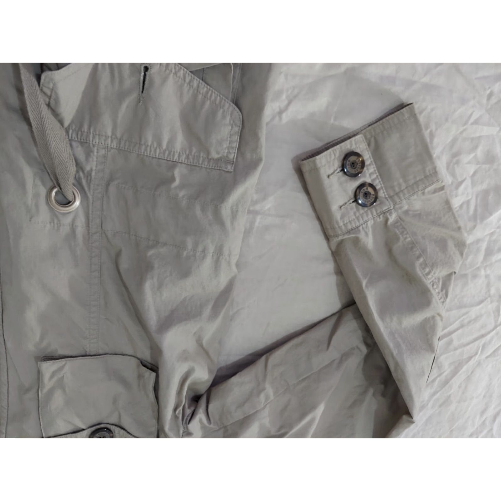 Vintage Womens Pusser's Jacket Travel M Beige Khaki Cotton Womens M Jacket Travel Beige Cotton Pusser's - Size M / US 6-8 / IT 42-44 - 4 Thumbnail