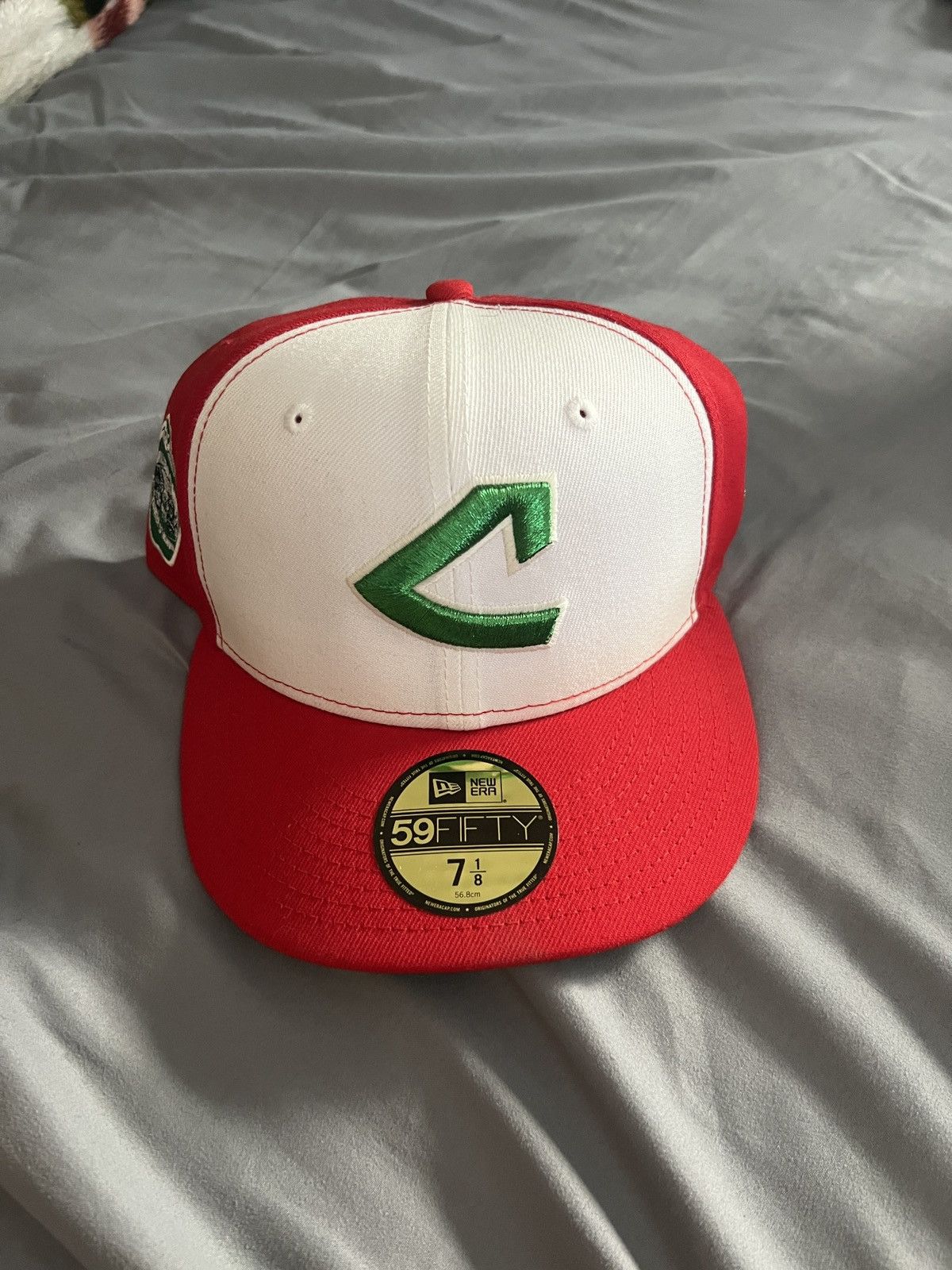 image of New Era x Pokemon Ash Ketchum Fitted Hat in Red, Men's (Size 28)