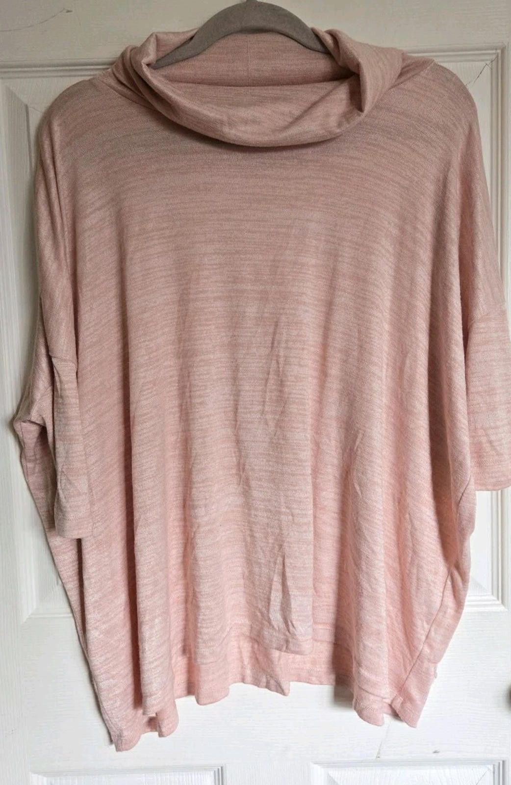 Ann Taylor Ann Taylor Factory Top Size L /XL Blush Pink Sweater Blouse Size L / US 10 / IT 46 - 3 Thumbnail