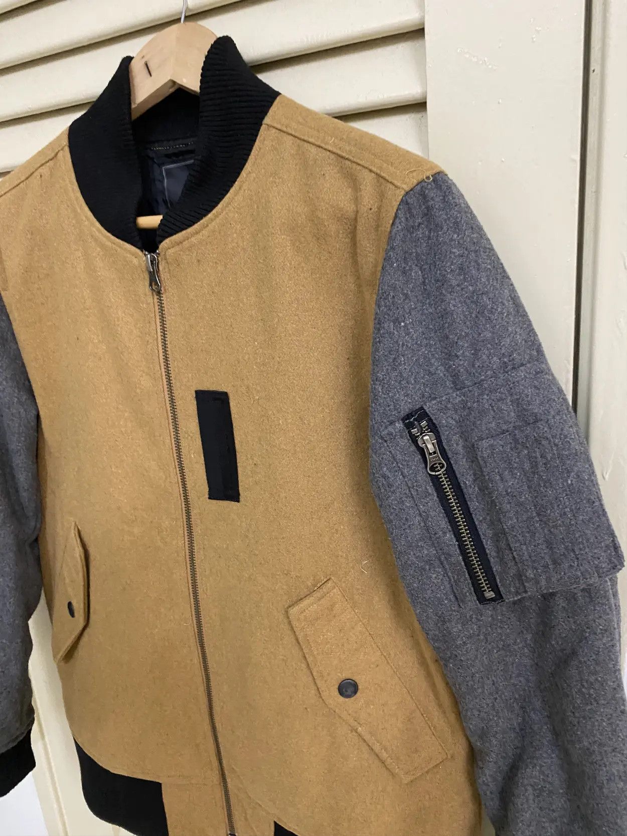 Tete Homme SS18 Wool Blend Varsity Jacket Tete Homme Issey Miyake Size US S / EU 44-46 / 1 - 5 Thumbnail