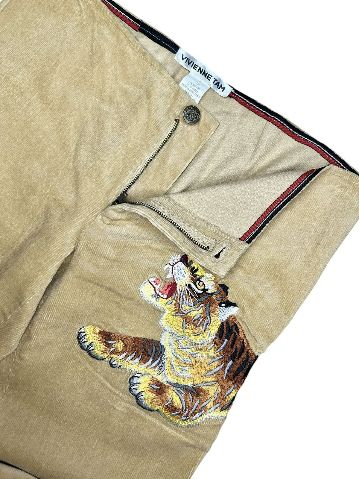 Vivienne Tam 00s Embroidered Corduroy Trousers Size 25" / US 0 / IT 36 - 6 Thumbnail