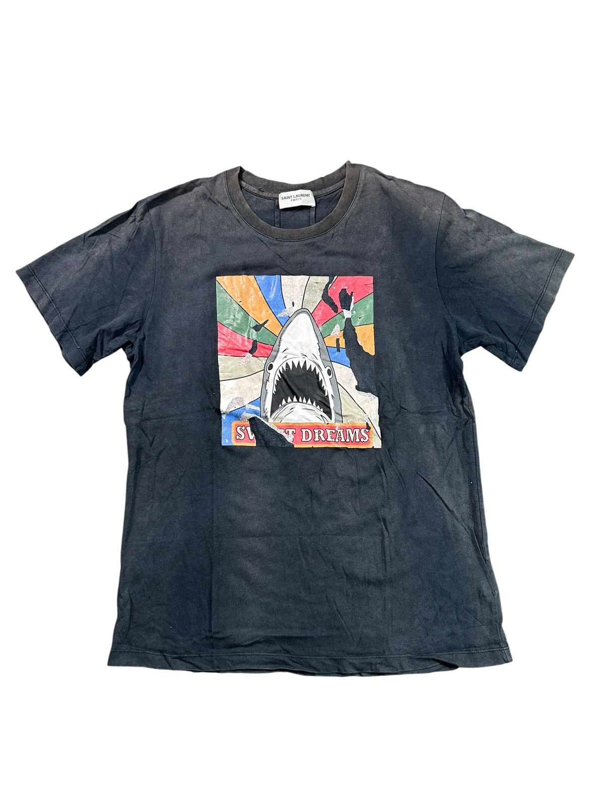 Saint Laurent Paris SS16 'Surfsound' Purple Clouds Tie-Dye Tee