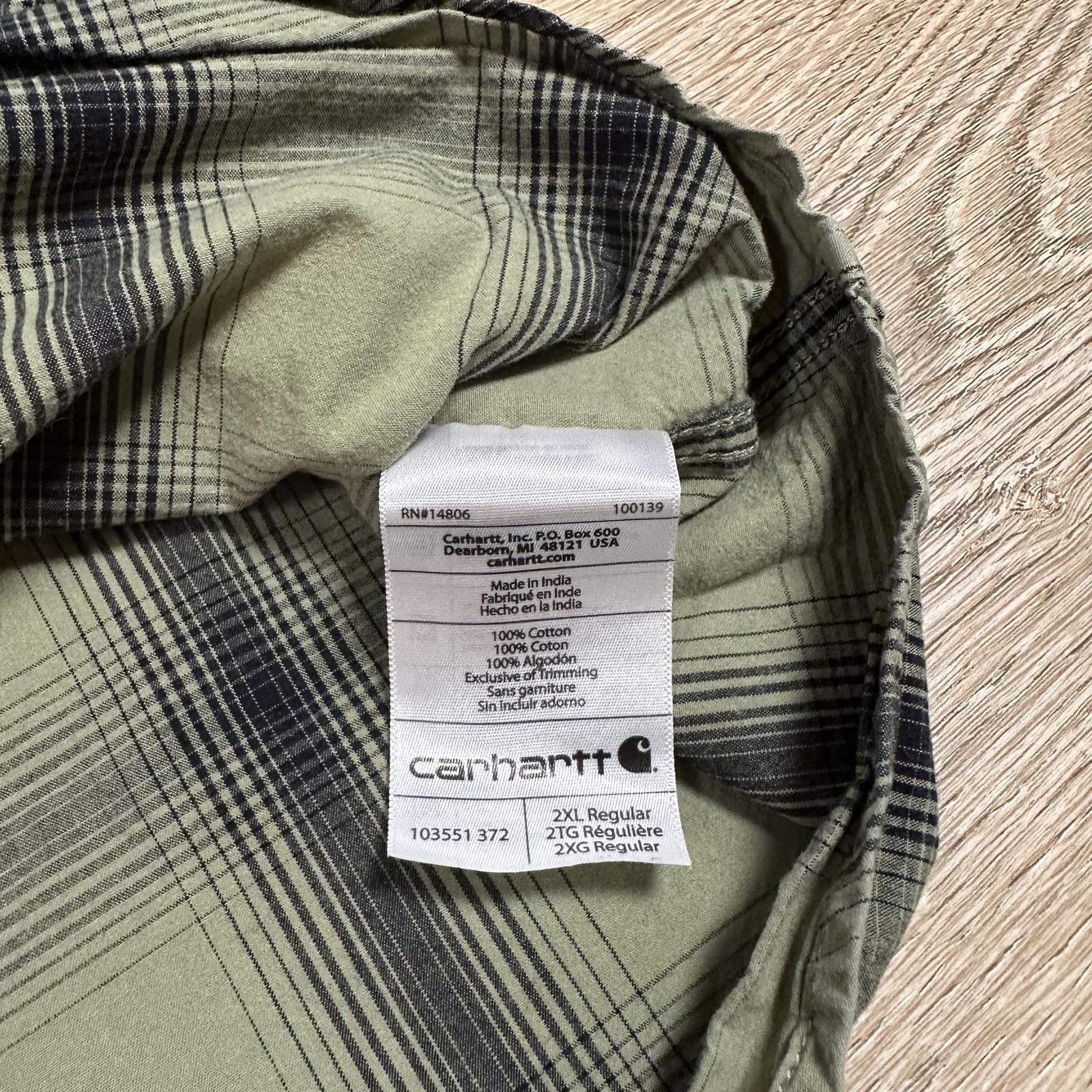 Carhartt Carhartt Men Casual Shirt 2XL Green Plaid Relaxed Fit Size US XXL / EU 58 / 5 - 5 Thumbnail