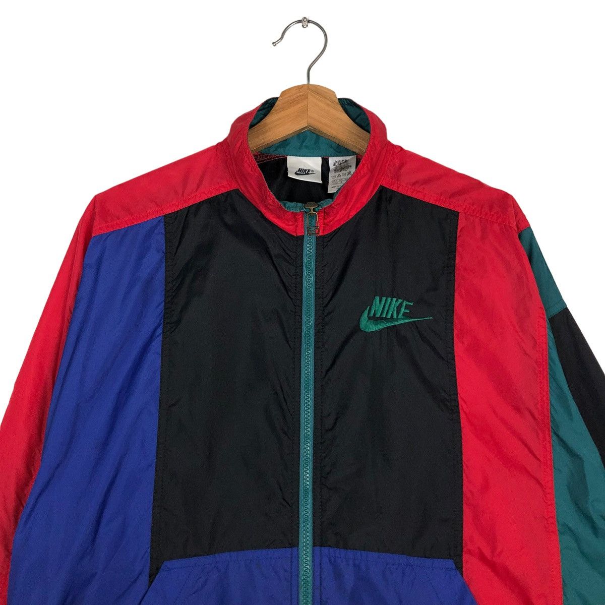 Nike 🔥VINTAGE NIKE LIGHT JACKET TRIPLE COLOUR DESIGN Size US L / EU 52-54 / 3 - 3 Thumbnail