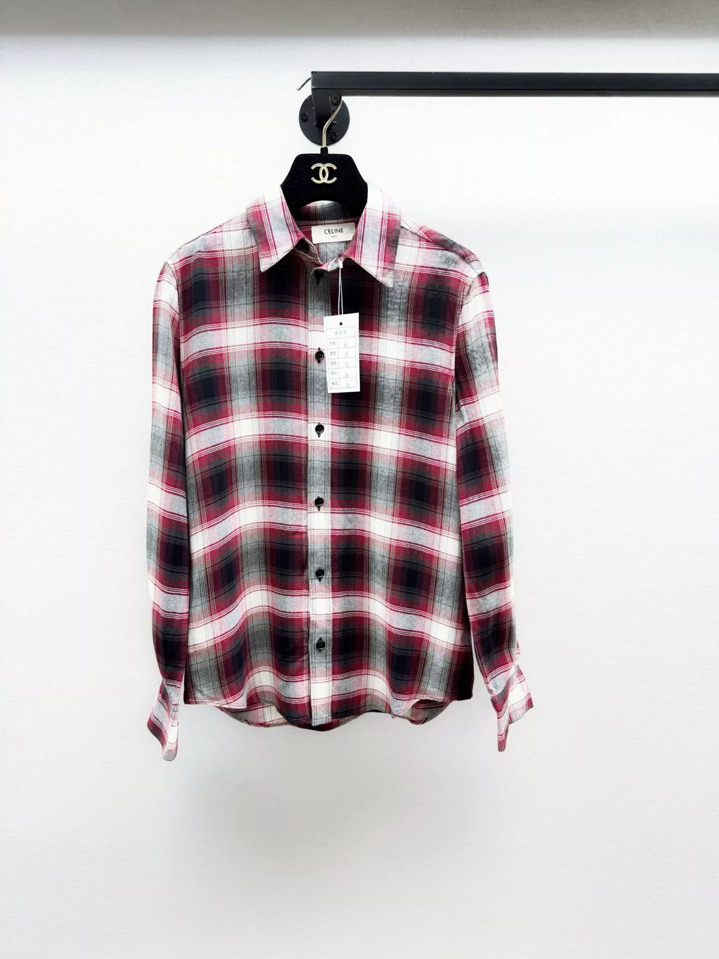Celine Celine Plaid Shirt Size XXS / US 00 / IT 34 - 1 Thumbnail