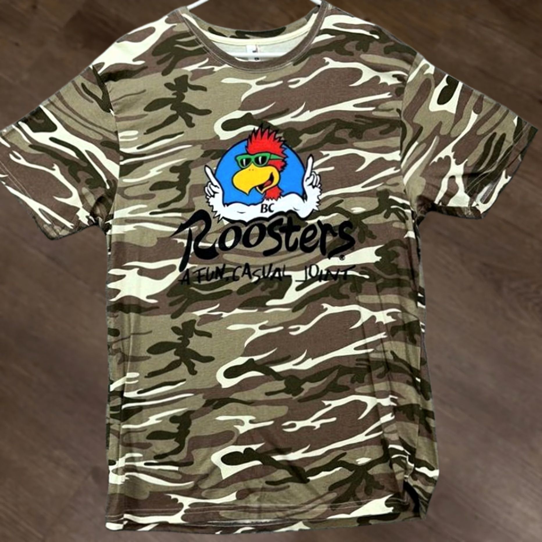 Anvil Anvil T-Shirt Mens Large Brown Woodland Camo Roosters Short Sleeve Tee NEW Size US L / EU 52-54 / 3 - 1 Thumbnail
