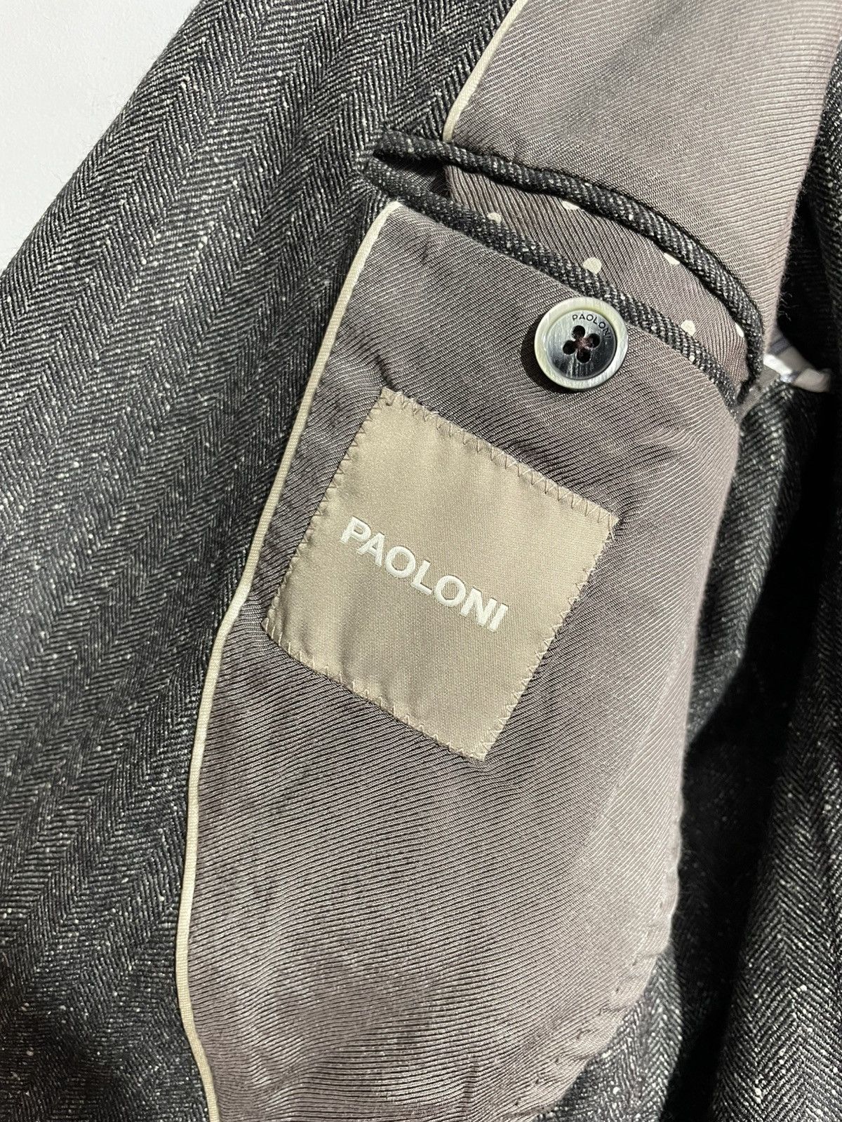 Paoloni Luxury Paoloni Brown wool&silk blazer size 50 Size 50R - 14 Thumbnail