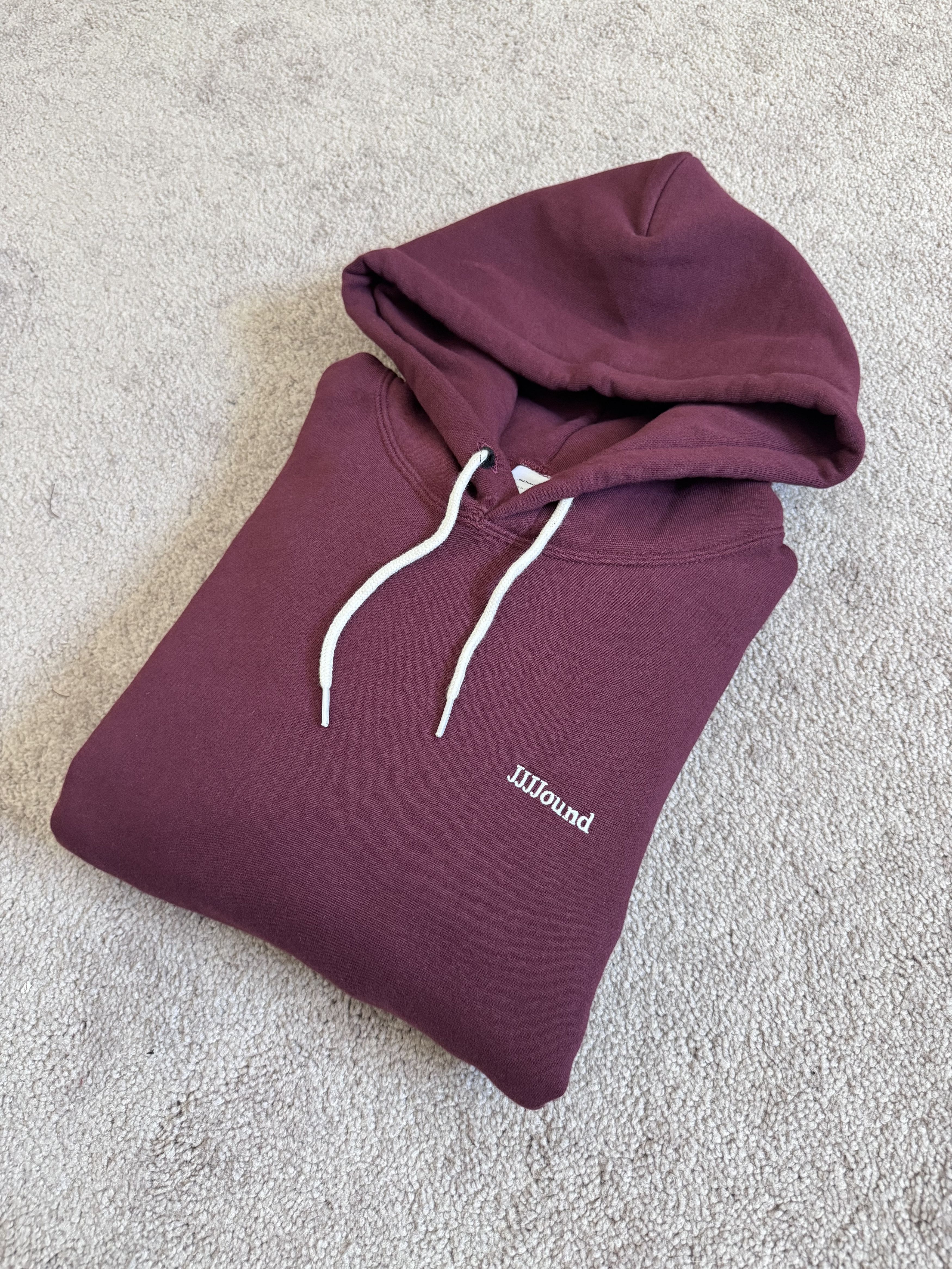 JJJJound JJJJound J90 Hoodie - Burgundy French Terry Size US M / EU 48-50 / 2 - 5 Thumbnail