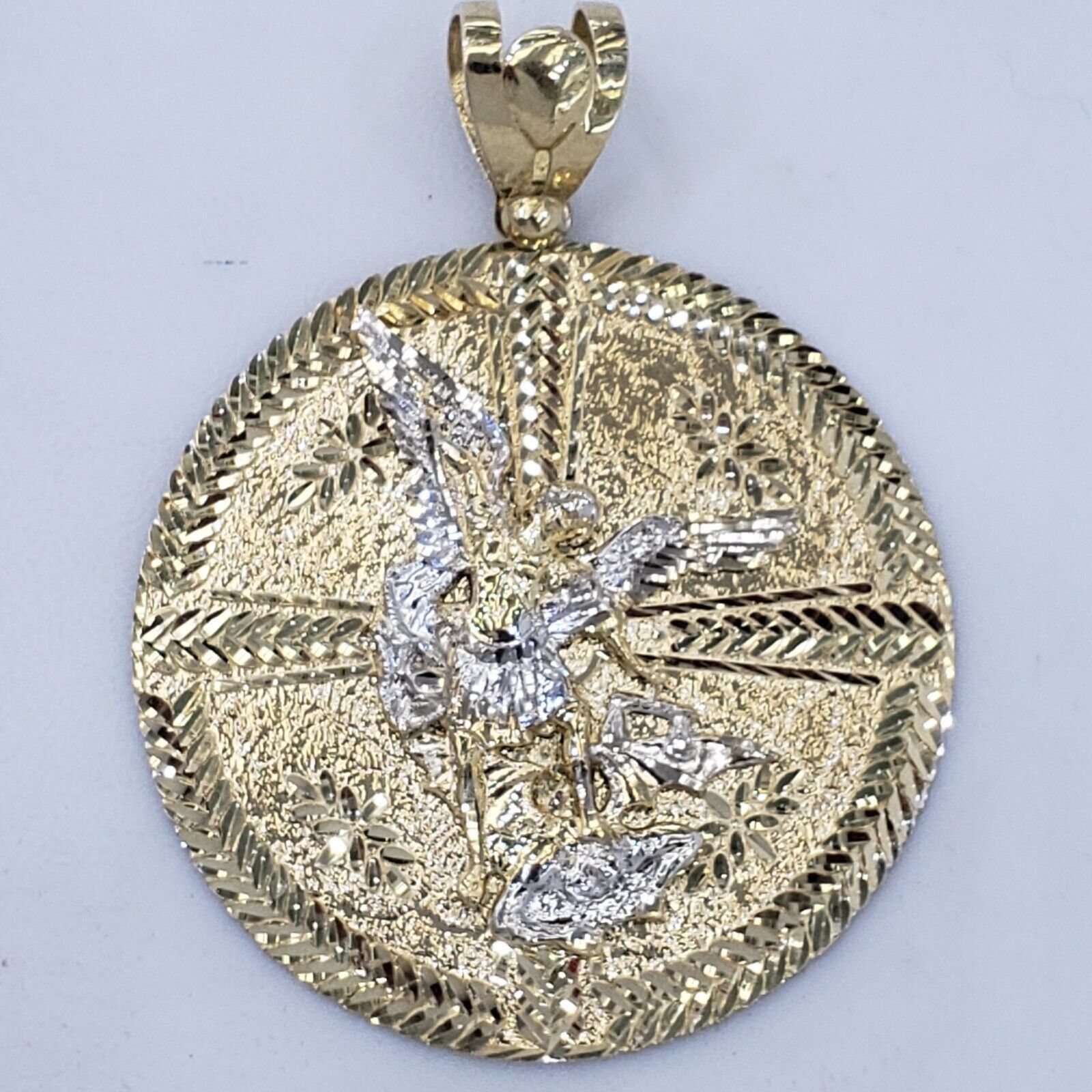 Other Solid 14k Gold saint Michael Pendant Charm Heavy Size ONE SIZE - 14 Thumbnail