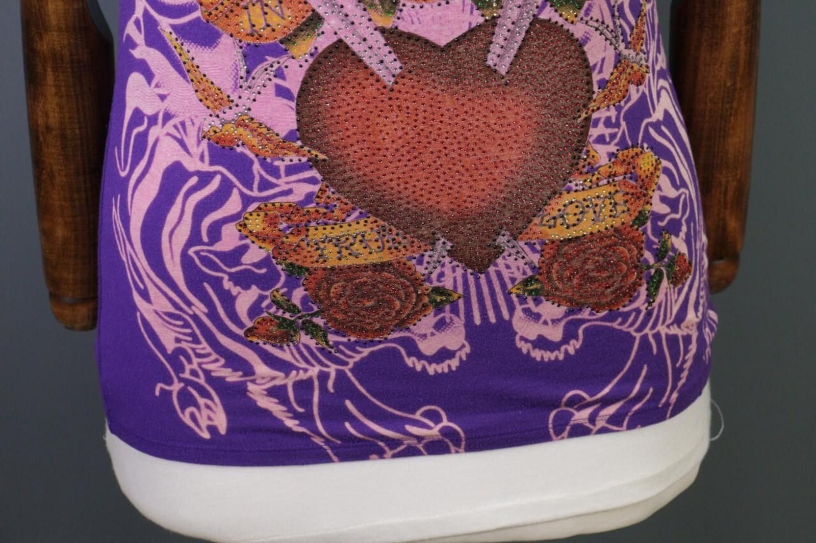 Ed Hardy Ed Hardy by Christian Audigier Fire Printed Tunic Shirt Size M / US 6-8 / IT 42-44 - 2 Thumbnail