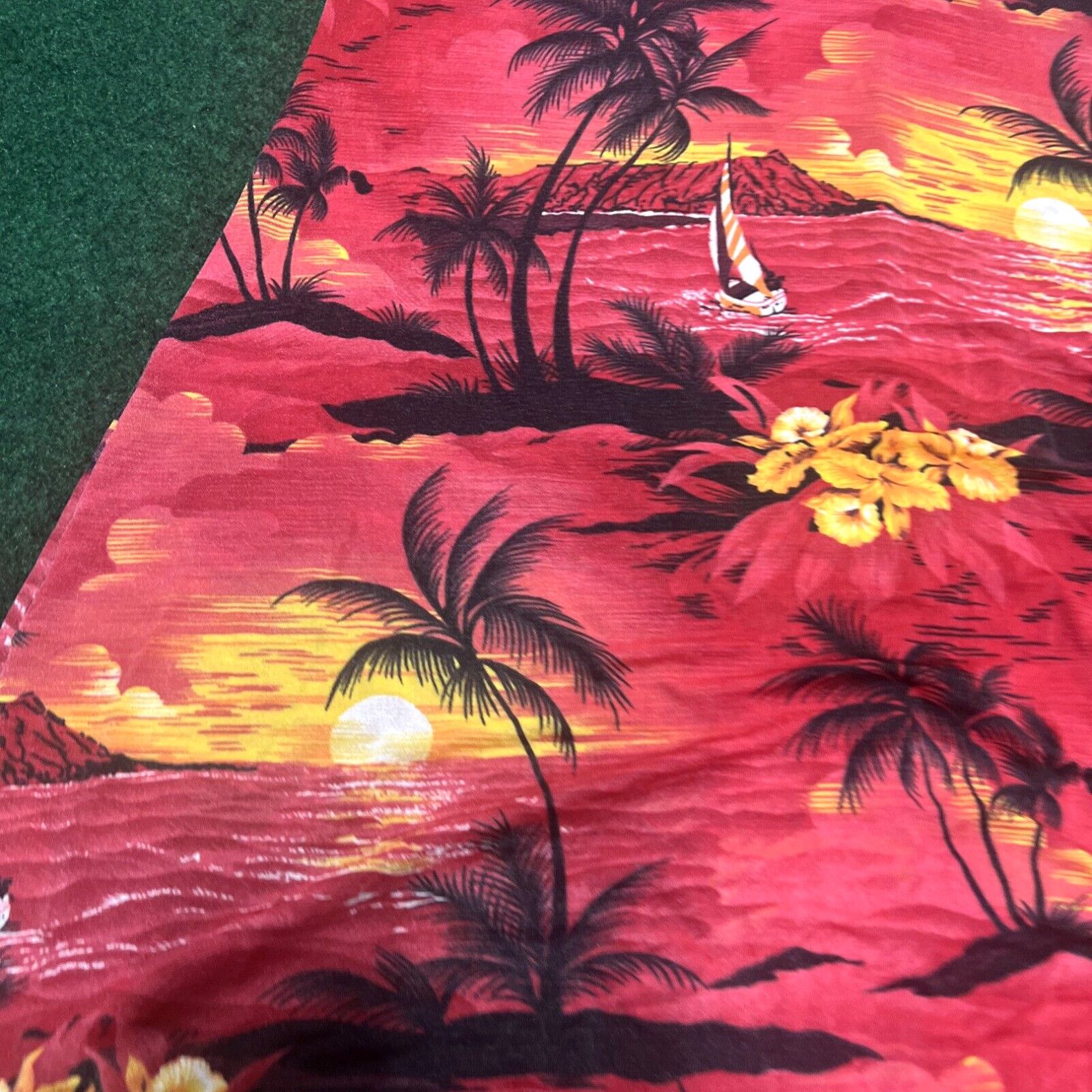 Vintage Hawaiian Red Dress Floral Made in USA Hawaii Size Large Summer Beach Size L / US 10 / IT 46 - 2 Thumbnail